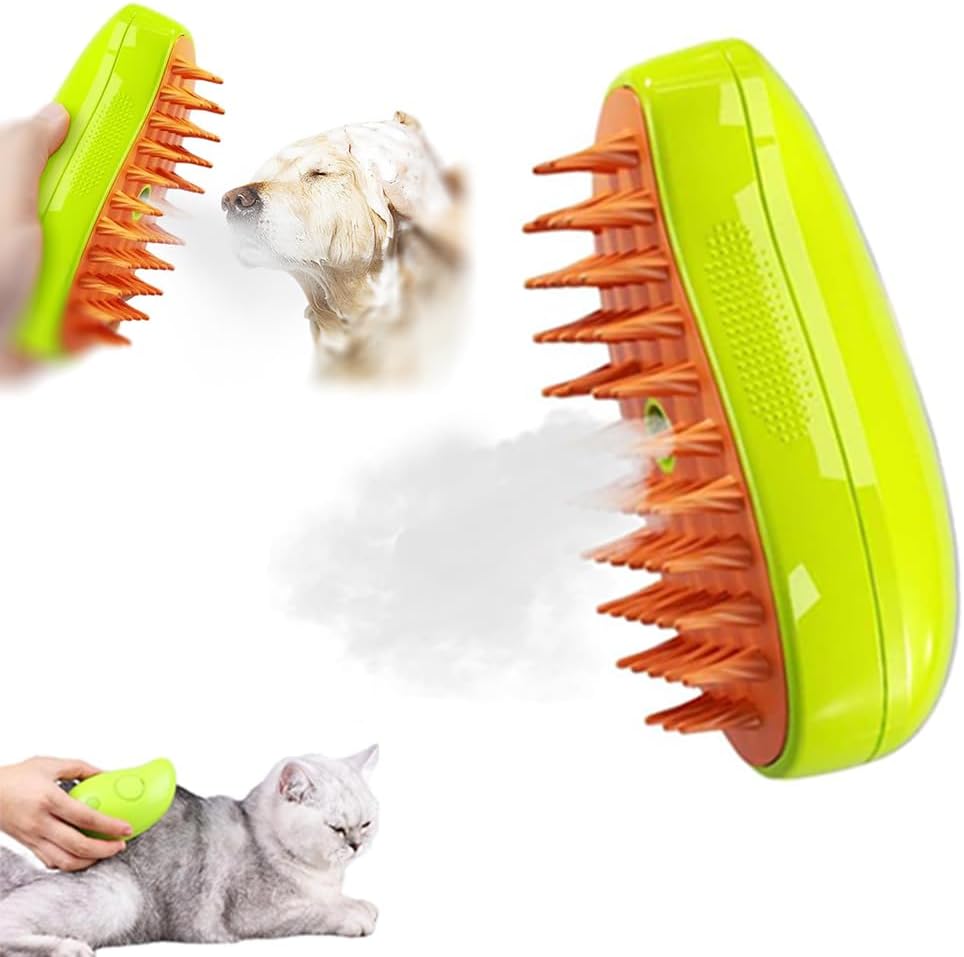 Vapor Care Brush – Cepillo de Vapor 3 en 1 para Gatos y Perros