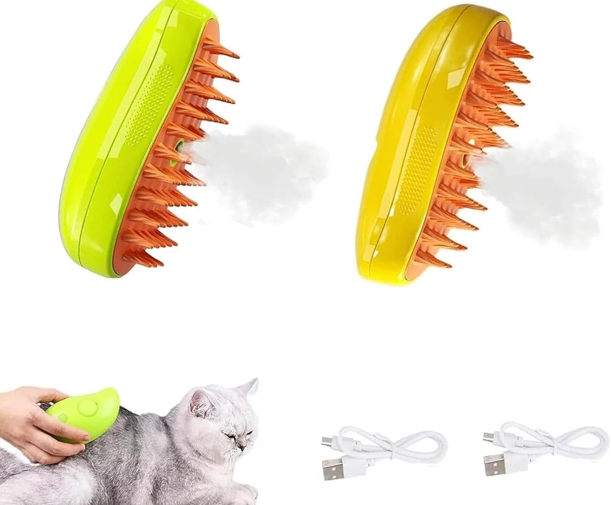 Vapor Care Brush – Cepillo de Vapor 3 en 1 para Gatos y Perros